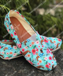 floral dachshund lover all over printed toms shoes 2(1) - Copy