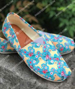 floral golden retriever dogs lover all over printed toms shoes 2(1)