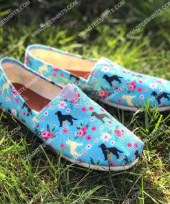 floral labrador retriever dogs lover all over printed toms shoes 2(1) - Copy
