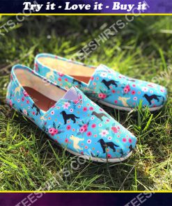 floral labrador retriever dogs lover all over printed toms shoes