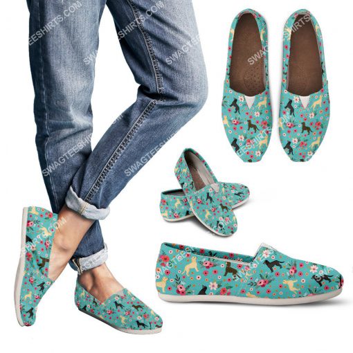 floral labrador retriever dogs lover all over printed toms shoes 3(1)