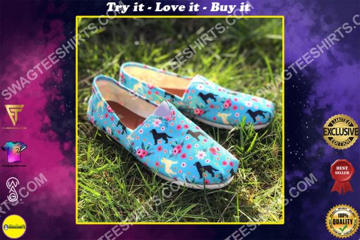 floral labrador retriever dogs lover all over printed toms shoes