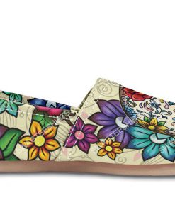 floral sugar skull all over printed toms shoes 3(1)