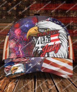happy 4th of july fireworks all over printed classic cap 2