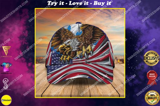 happy independence day america all over printed classic cap