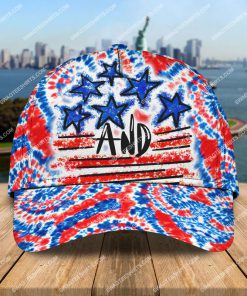 happy independence day america tie dye all over printed classic cap 2