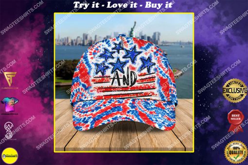 happy independence day america tie dye all over printed classic cap
