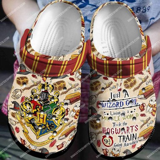 just a wizard girl living in a muggle world harry potter all over printed crocs 1(1)