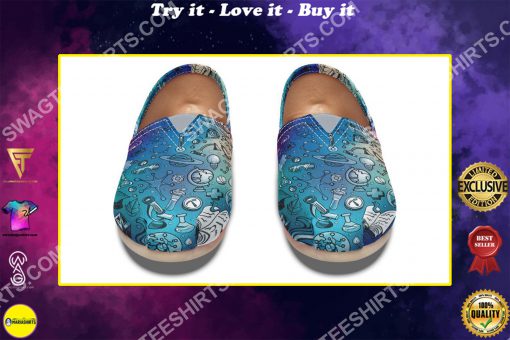rainbow science all over printed toms shoes