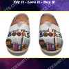 read more books reading lover all over printed toms shoes