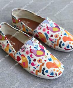 retro chicken and flower all over printed toms shoes 2(1) - Copy