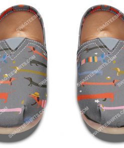 retro dachshund dogs lover all over printed toms shoes 5(1)