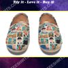 retro famous painters all over printed toms shoes