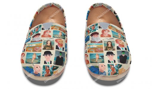 retro famous painters all over printed toms shoes 2(1)
