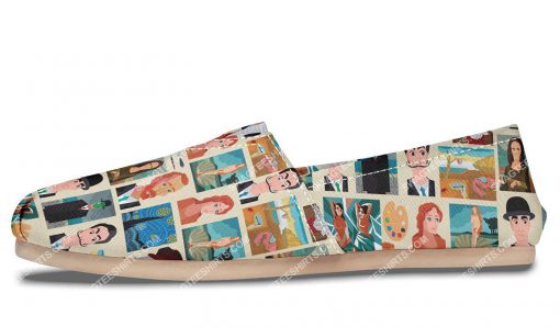 retro famous painters all over printed toms shoes 4(1)