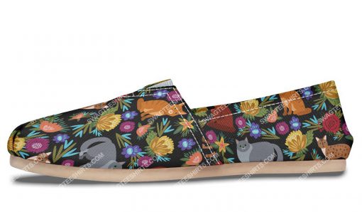 retro floral cats lover all over printed toms shoes 3(1)