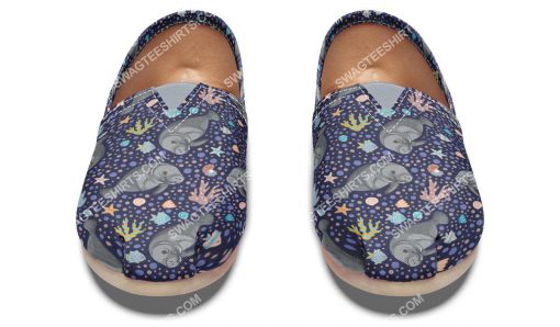 retro manatee ocean all over printed toms shoes 5(1)