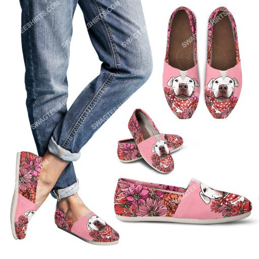retro pit bull flower all over printed toms shoes 3(1) - Copy