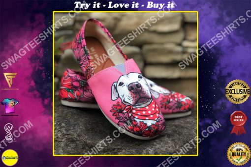 retro pit bull flower all over printed toms shoes