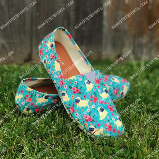 retro pug dogs lover all over printed toms shoes 2(1)