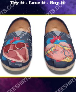 the cardiology all over printed toms shoes