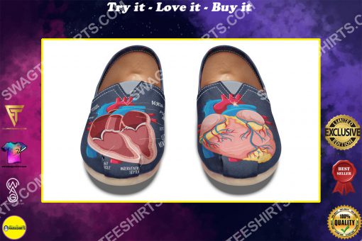 the cardiology all over printed toms shoes