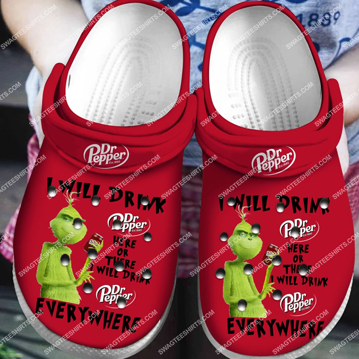 the grinch i will drink dr pepper all over printed crocs 1(2) - Copy