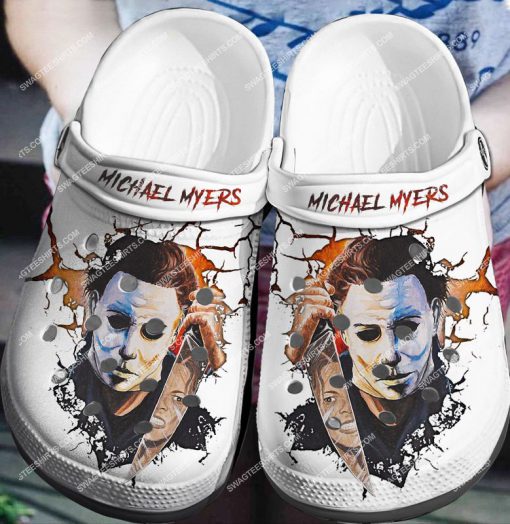 the michael myers face all over printed crocs 1 - Copy(1)