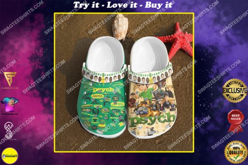 the psych tv show all over printed crocs