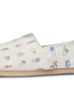 the sign language all over printed toms shoes 4(1)