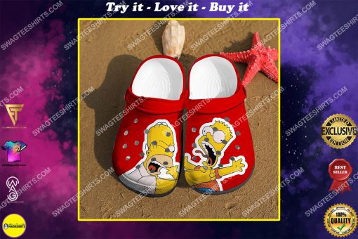 the simpsons tv show all over printed crocs