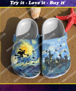 the starry night van gogh harry potter all over printed crocs