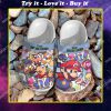 the super mario world all over printed crocs