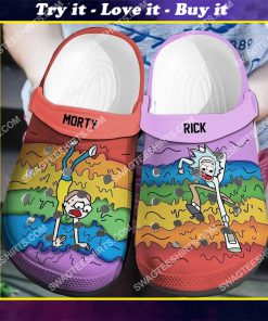 the tv show rick and morty all over printed crocs