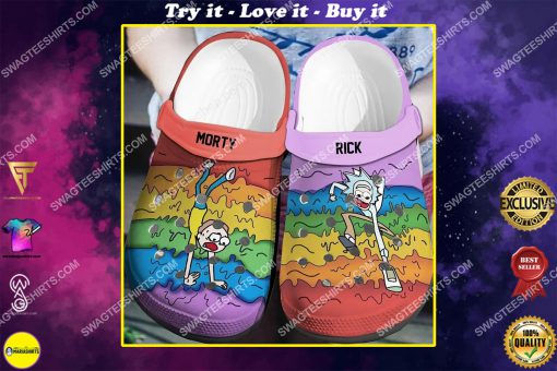 the tv show rick and morty all over printed crocs