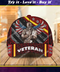 united states army veteran skull all over printed classic cap