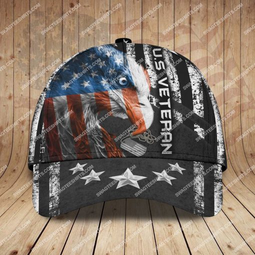 united states veteran eagle with american flag classic cap 2