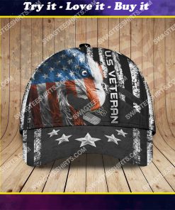 united states veteran eagle with american flag classic cap