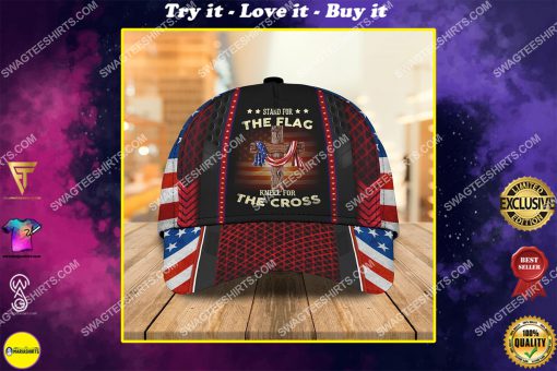 united states veteran stand for the flag kneel for the cross classic cap
