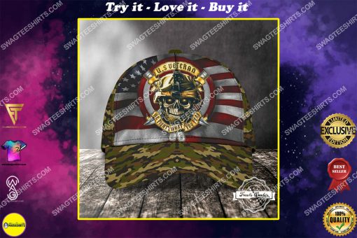 united states veteran we fight what you fear skull classic cap