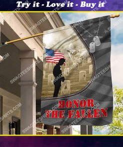 usa veteran honor the fallen all over printed flag