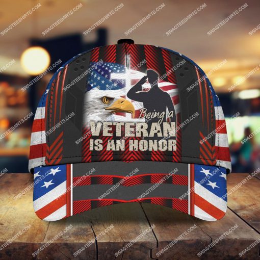 veterans day being a veteran is an honor all over printed classic cap 2