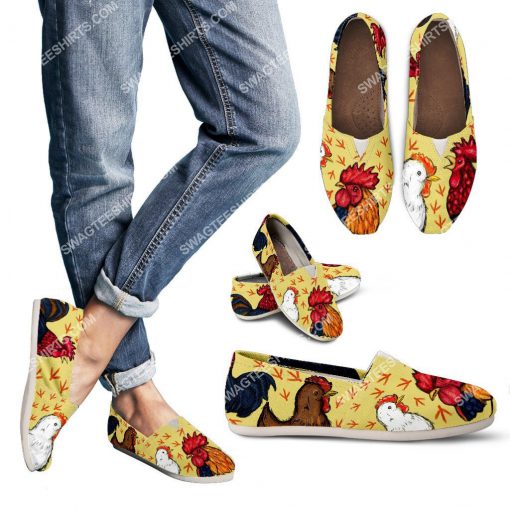 vintage chicken all over printed toms shoes 3(1)