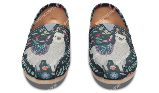 vintage llama and flower all over printed toms shoes 5(1)
