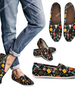 vintage scientist pattern all over printed toms shoes 2(1) - Copy