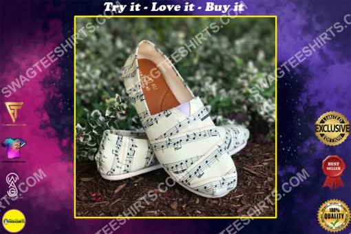 vintage sheet music all over printed toms shoes