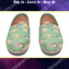 vintage sloth lover all over printed toms shoes