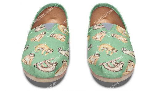 vintage sloth lover all over printed toms shoes 5(1)