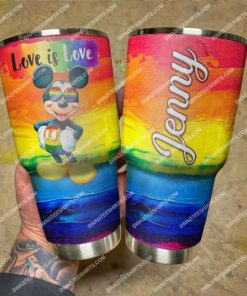 custom lgbt love is love mickey mouse steel tumbler 2(1)