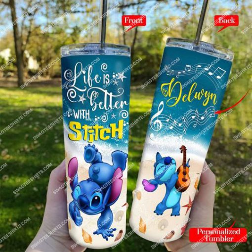 custom life is better with stitch skinny tumbler 2(1)